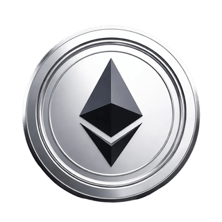 Grafika przedstawiająca unoszącą się monetę Ethereum (ETH)